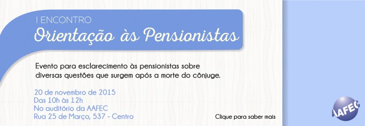 I Encontro de orientação às pensionistas