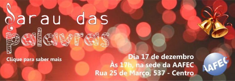 Sarau das Palavras em clima de natal
