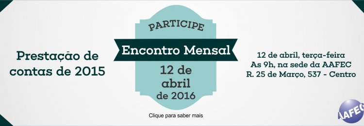 Encontro mensal- Abril