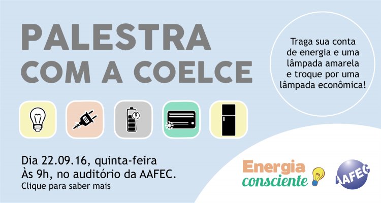 Palestra com a Coelce dará dicas de economia de energia