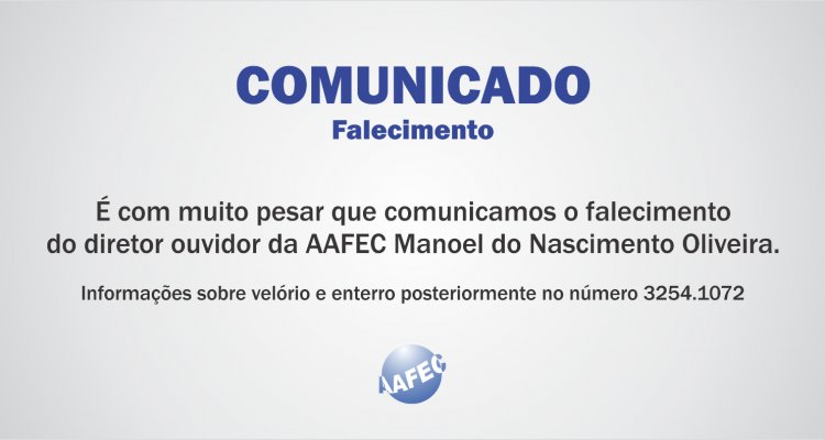 Falecimento Manoel do Nascimento Oliveira