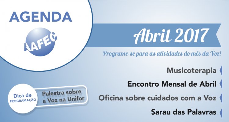 Programe-se: Agenda de eventos de abril