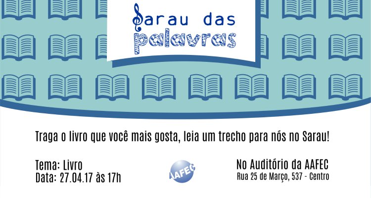 Sarau das Palavras de abril