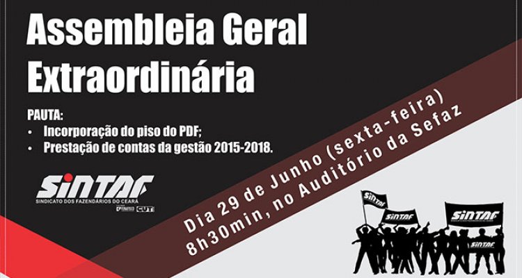 Assembleia Geral Extraordinária do SINTAF