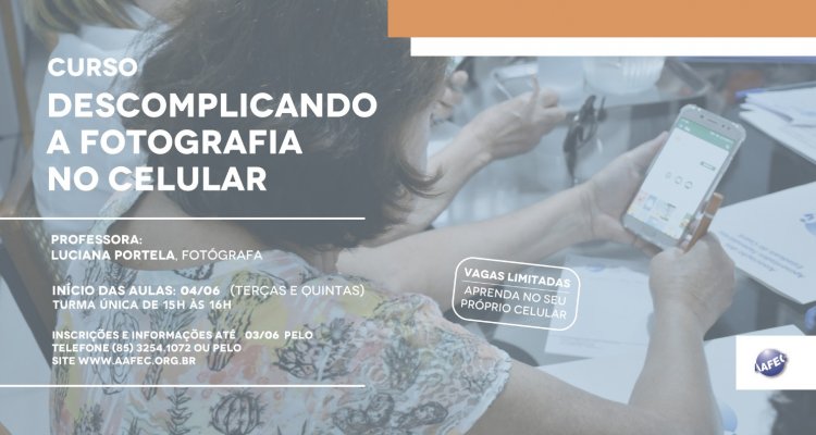 Inscrições para curso de fotografia na AAFEC
