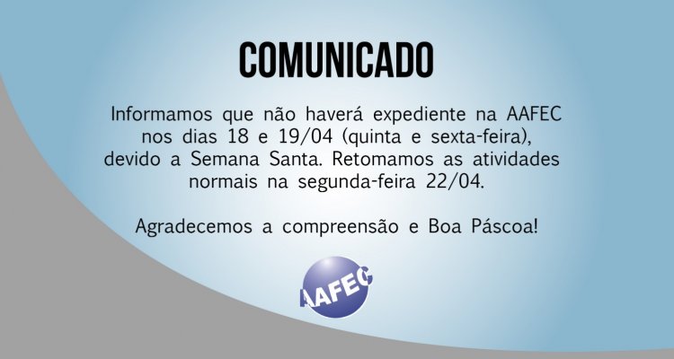 Comunicado Feriado Semana Santa