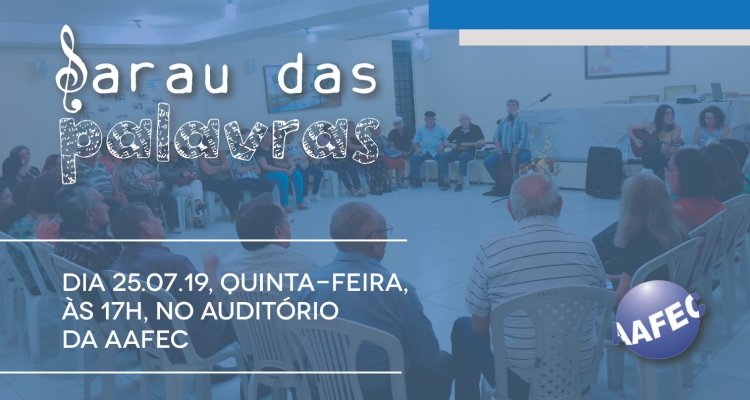 Sarau das Palavras de julho- Participe!