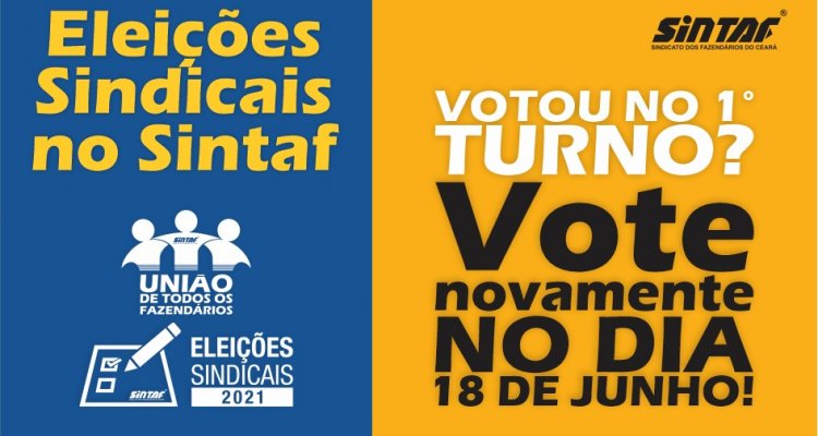 Fazendários filiados são convocados a votar no 2º turno das Eleições Sindicais